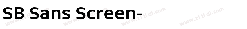 SB Sans Screen字体转换